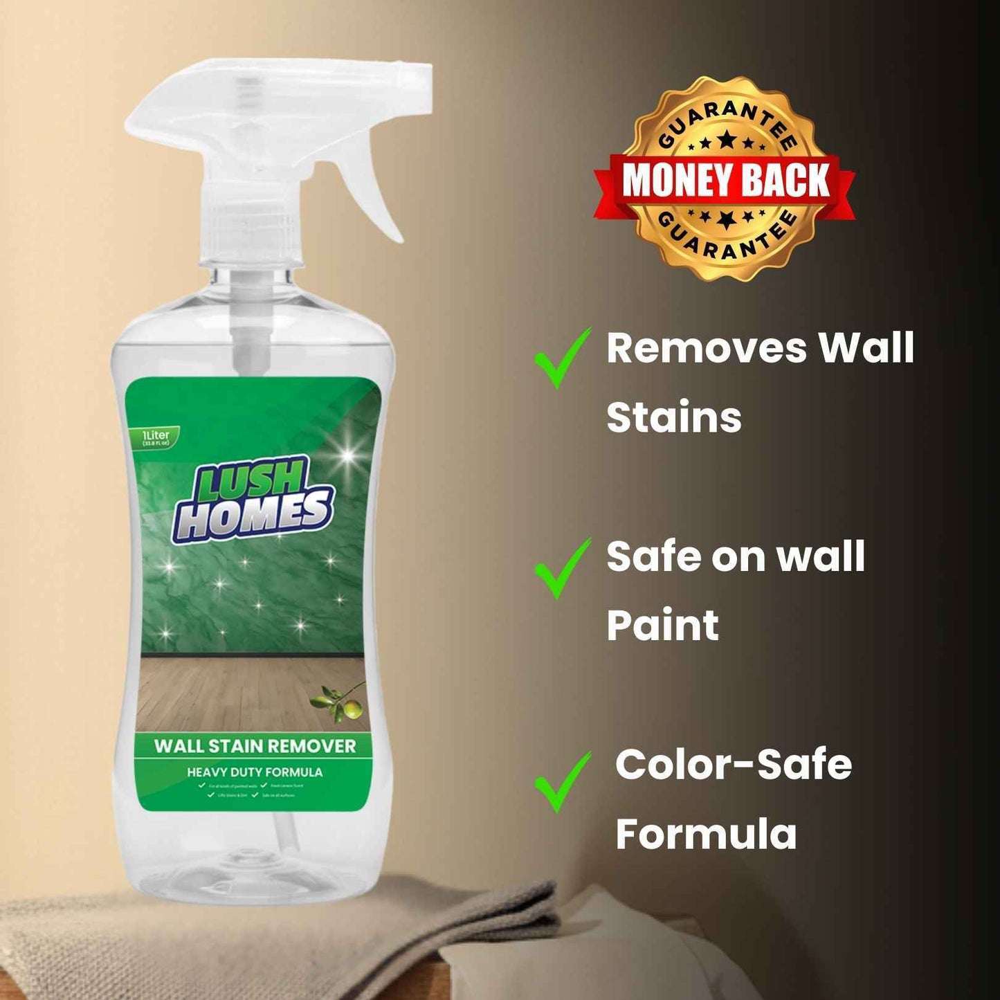 Wall Stain Remover with lemon fragrance - Not for Distemper paint