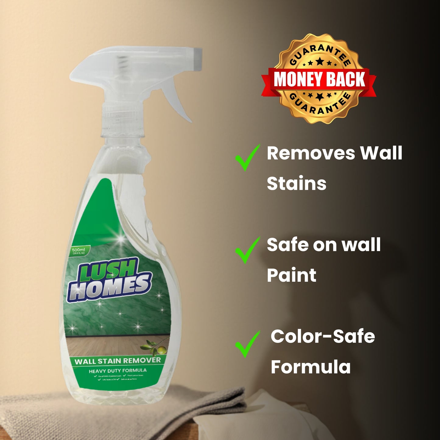 Wall Stain Remover with lemon fragrance